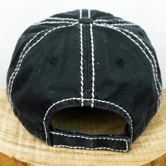 KBETHOS Black "Pickleball Is My Therapy" Distressed Baseball Cap NWT - Picture 2 of 3